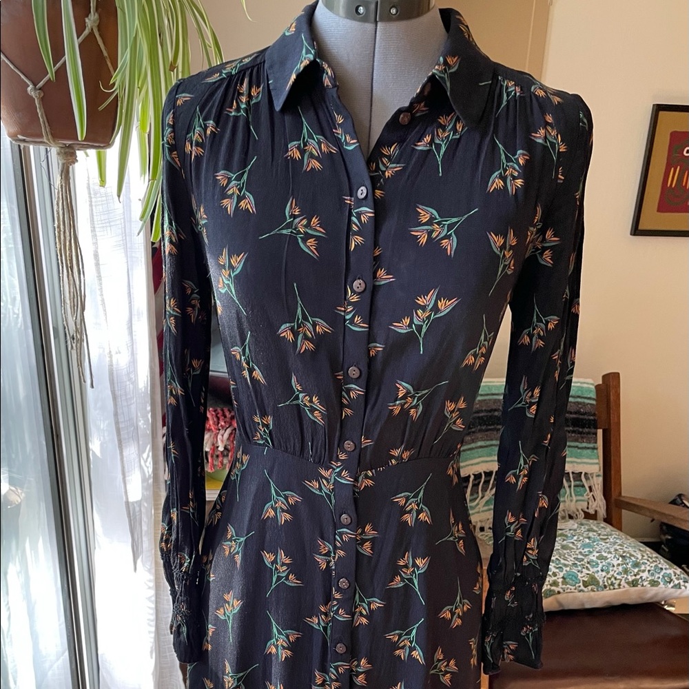 Ba&sh birds of paradise vintage styled dress